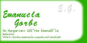 emanuela gorbe business card
